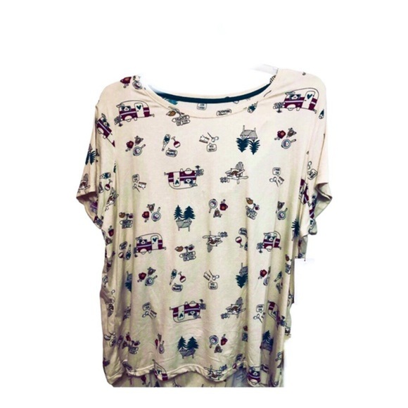 Glamping s'mores 2-piece Women’s plus size shirt & joggers pajama set size 3XL - Picture 4 of 14